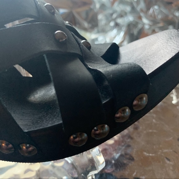 ITALIAN GIANNI BINI SIZE 7 1/2 MEDIUM WOMENS’ SANDALS IN BLACK - Picture 6 of 9